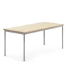 Pöytä SONITUS Ääntä vaimentava linoleumi, 1800x800x720 mm, beige, hopeanharmaa