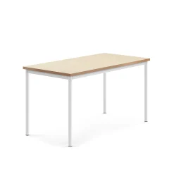 Pöytä SONITUS Ääntä vaimentava linoleumi, 1400x700x720 mm, beige, valkoinen