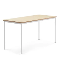 Pöytä SONITUS Ääntä vaimentava linoleumi, 1800x800x900 mm, beige, valkoinen