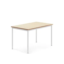 Pöytä SONITUS Ääntä vaimentava linoleumi, 1200x800x720 mm, beige, valkoinen