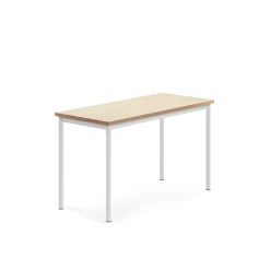 Pöytä SONITUS Ääntä vaimentava linoleumi, 1200x600x720 mm, beige, valkoinen
