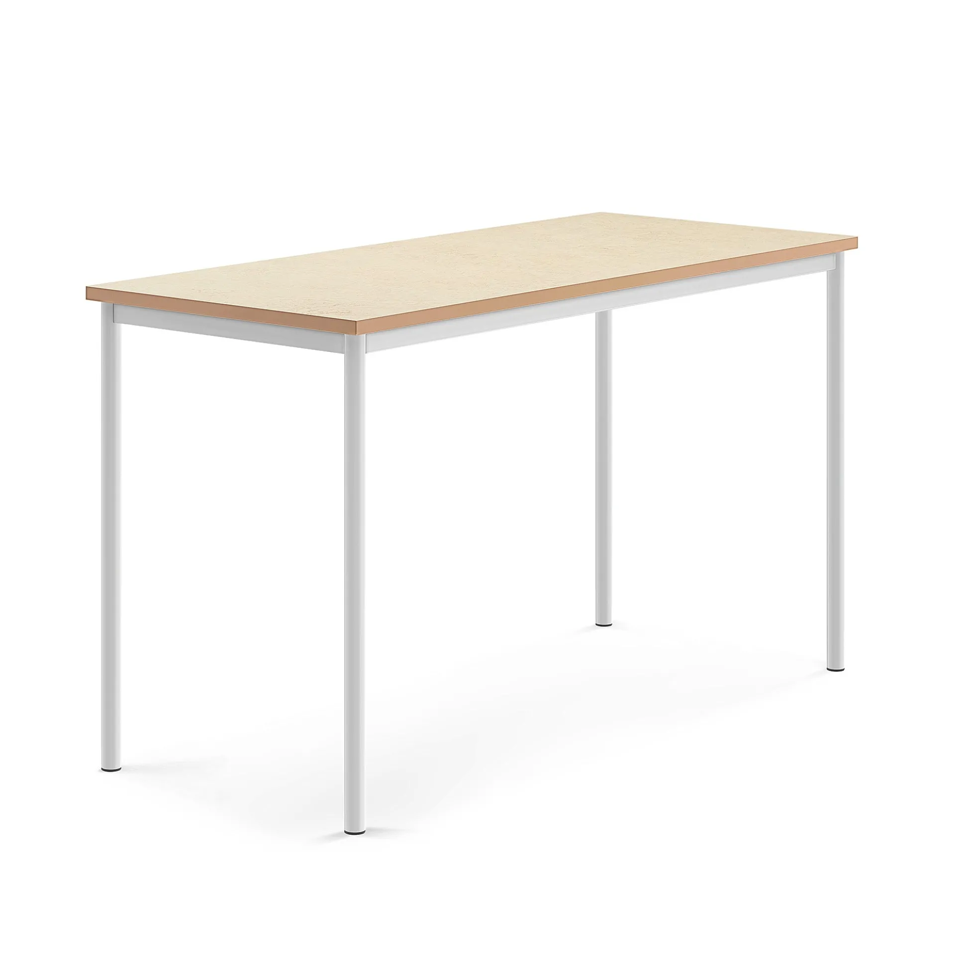 Pöytä SONITUS Ääntä vaimentava linoleumi, 1600x700x900 mm, beige, valkoinen