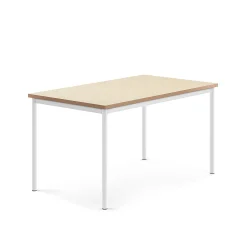 Pöytä SONITUS Ääntä vaimentava linoleumi, 1400x800x720 mm, beige, valkoinen