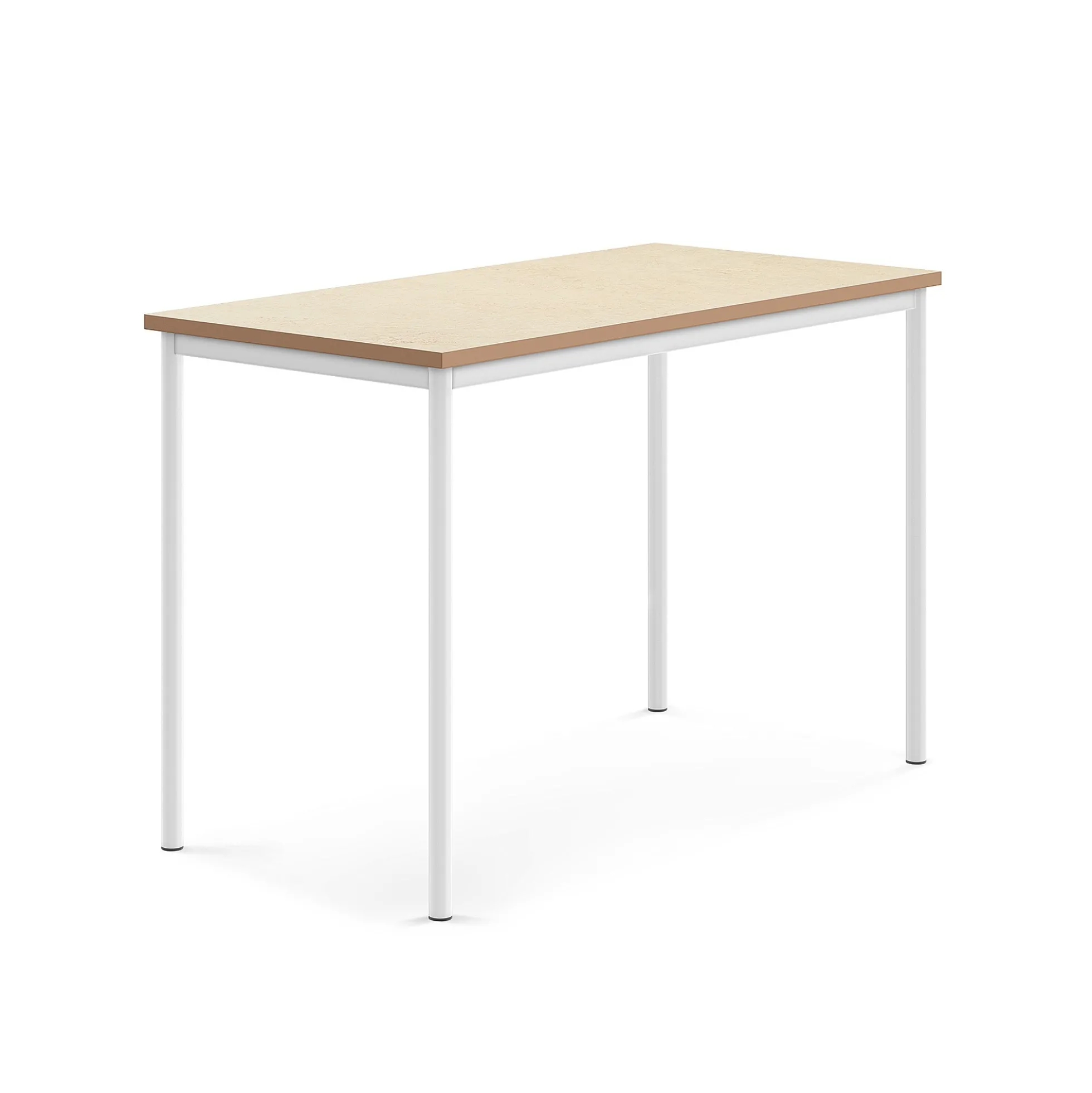 Pöytä SONITUS Ääntä vaimentava linoleumi, 1400x700x900 mm, beige, valkoinen