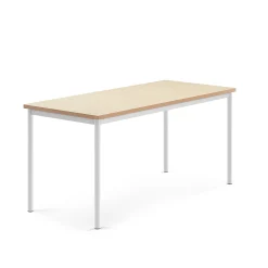 Pöytä SONITUS Ääntä vaimentava linoleumi, 1600x700x720 mm, beige, valkoinen