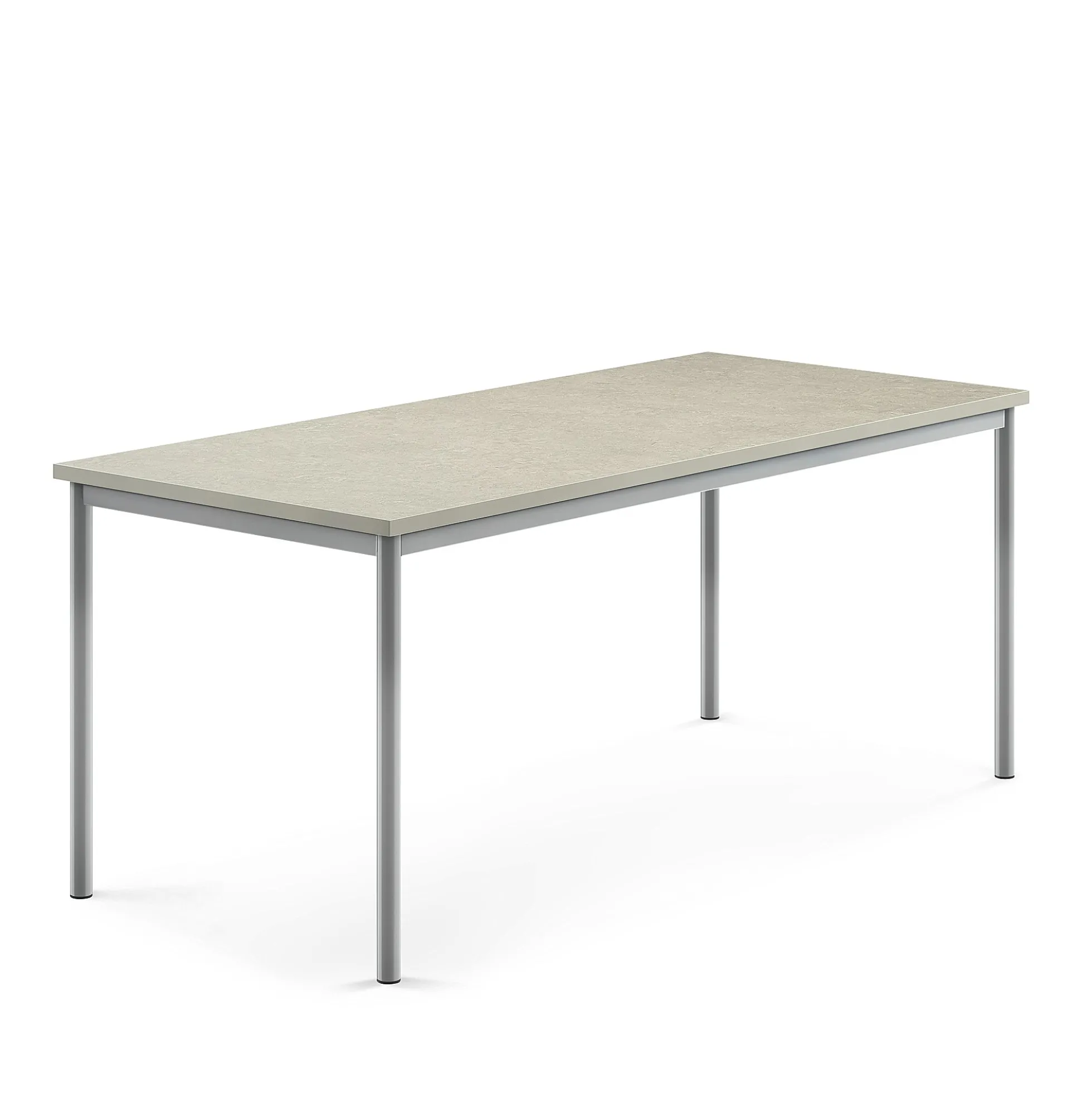 Pöytä SONITUS Ääntä vaimentava linoleumi, 1800x800x720 mm, harmaa, hopeanharmaa