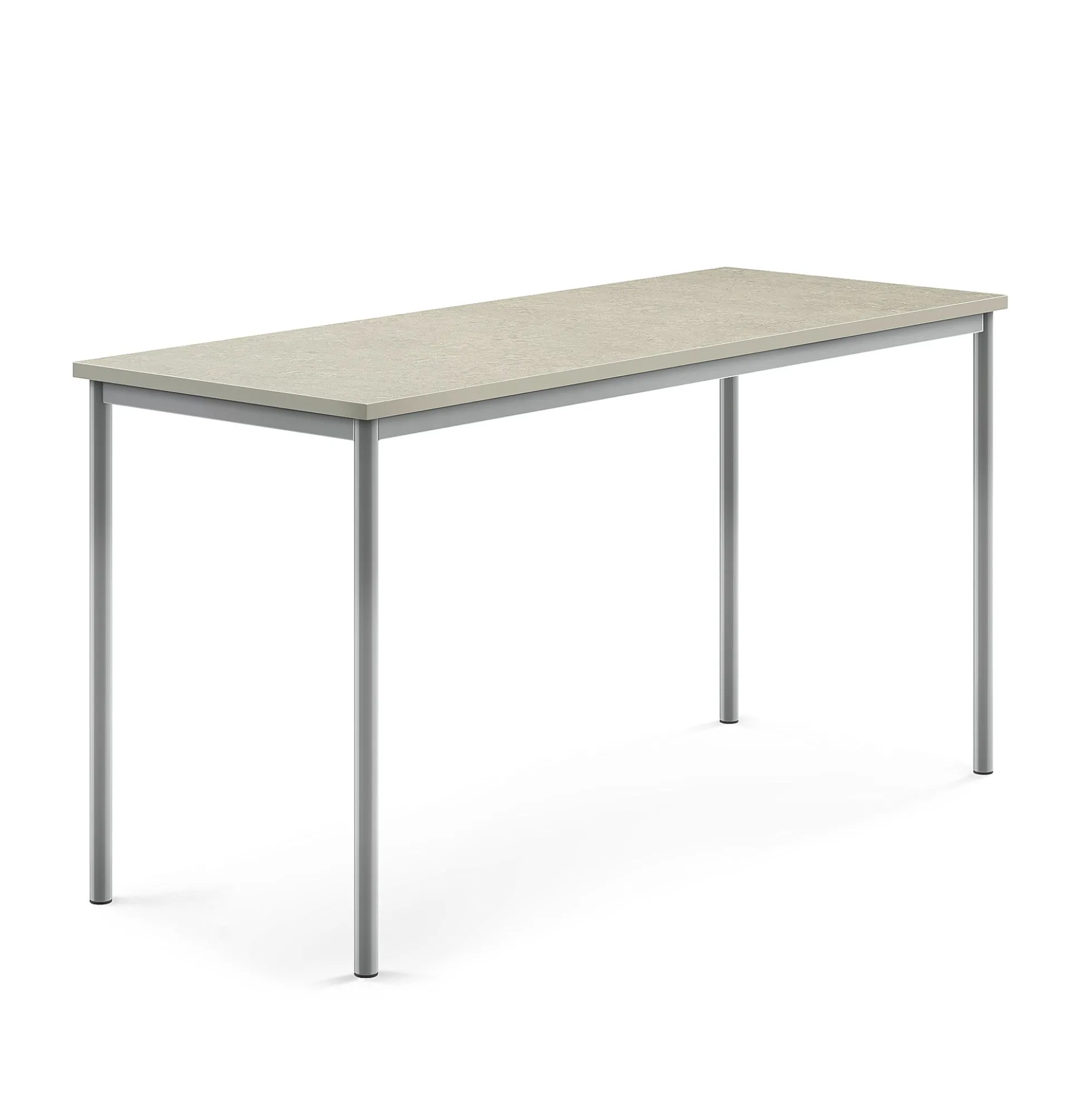 Pöytä SONITUS Ääntä vaimentava linoleumi, 1800x700x900 mm, harmaa, hopeanharmaa