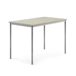 Pöytä SONITUS Ääntä vaimentava linoleumi, 1400x800x900 mm, harmaa, hopeanharmaa