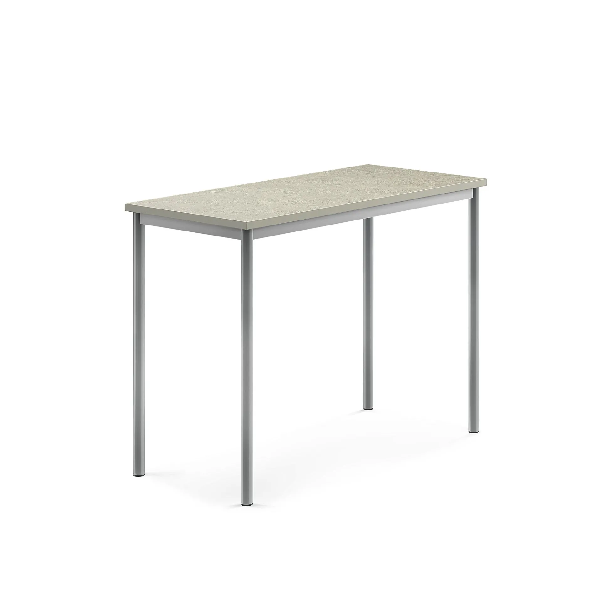 Pöytä SONITUS Ääntä vaimentava linoleumi, 1200x600x900 mm, harmaa, hopeanharmaa
