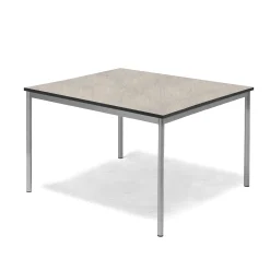 Pöytä SONITUS Ääntä vaimentava linoleumi, 1200x1200x720 mm, harmaa, hopeanharmaa