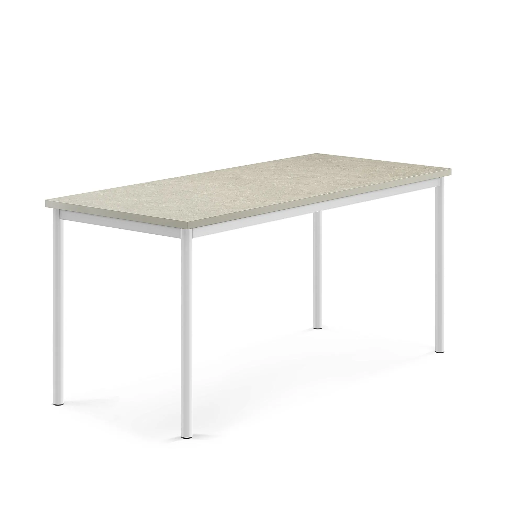Pöytä SONITUS Ääntä vaimentava linoleumi, 1600x700x720 mm, harmaa, valkoinen