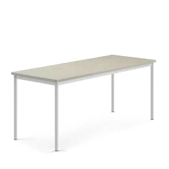 Pöytä SONITUS Ääntä vaimentava linoleumi, 1800x700x720 mm, harmaa, valkoinen