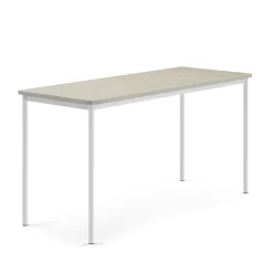 Pöytä SONITUS Ääntä vaimentava linoleumi, 1800x700x900 mm, harmaa, valkoinen