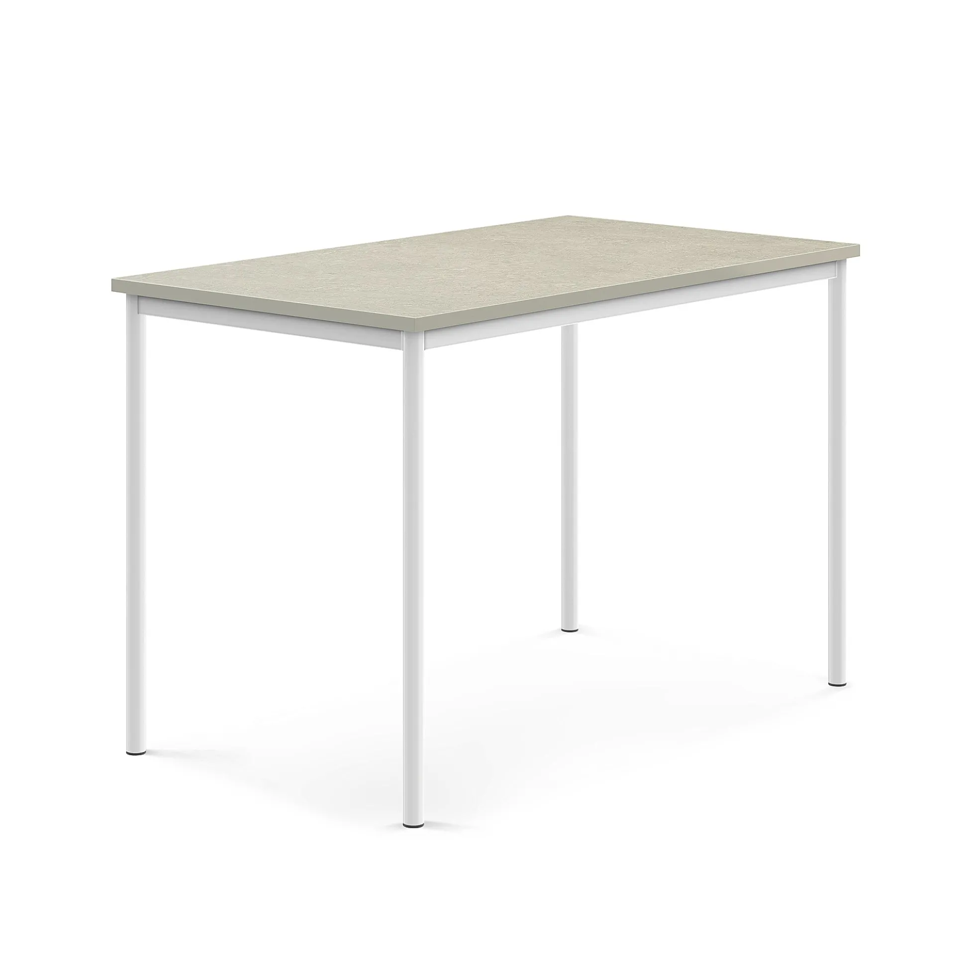 Pöytä SONITUS Ääntä vaimentava linoleumi, 1400x800x900 mm, harmaa, valkoinen