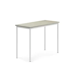 Pöytä SONITUS Ääntä vaimentava linoleumi, 1200x600x900 mm, harmaa, valkoinen