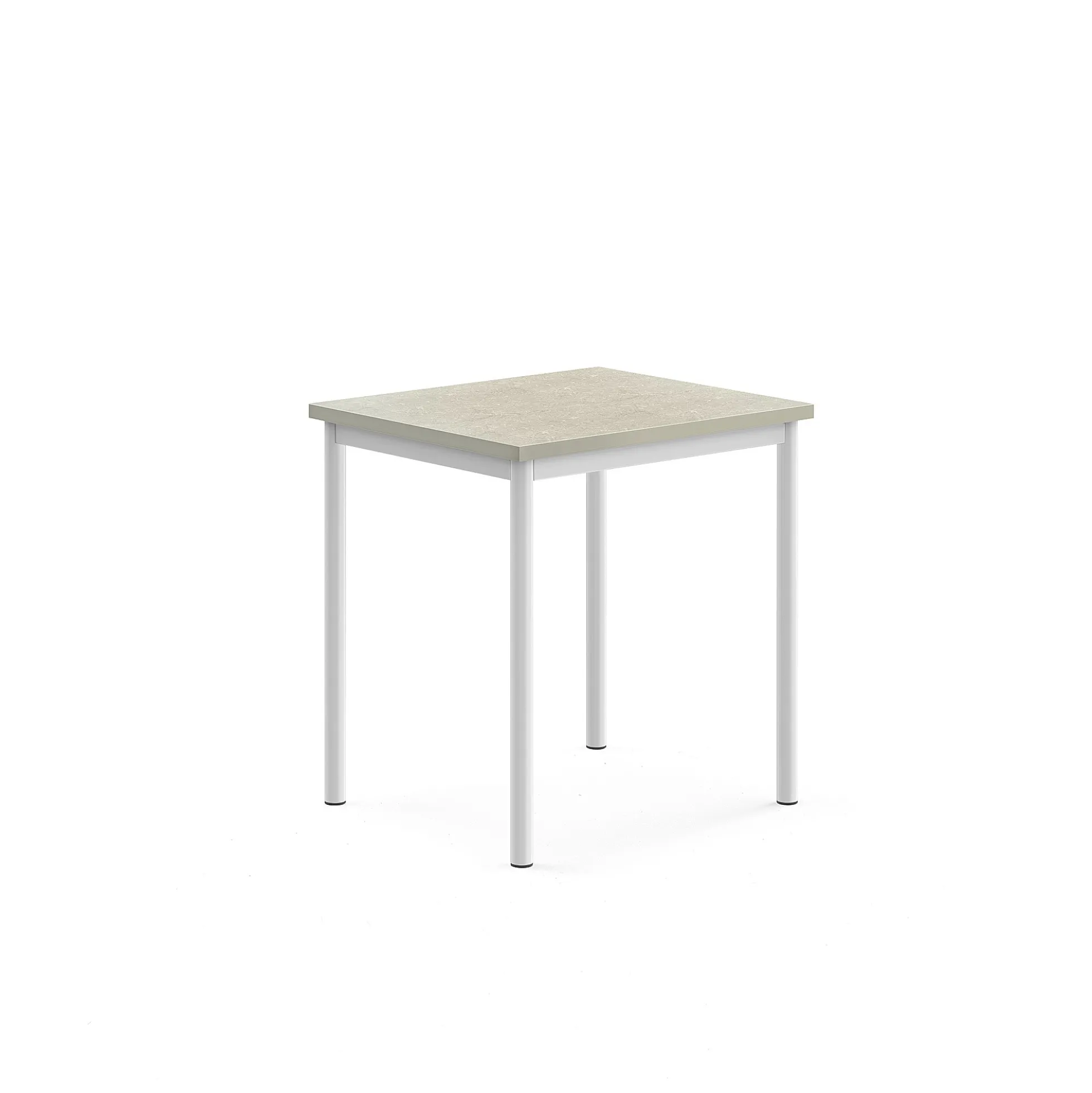 Pöytä SONITUS Ääntä vaimentava linoleumi, 700x600x720 mm, harmaa, valkoinen