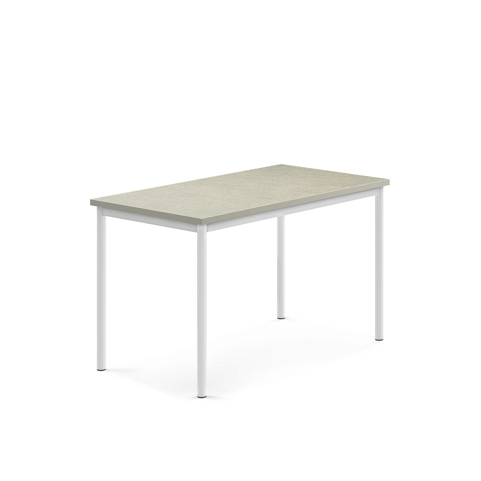 Pöytä SONITUS Ääntä vaimentava linoleumi, 1200x700x720 mm, harmaa, valkoinen
