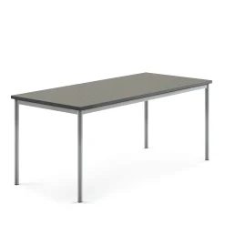 Pöytä SONITUS Ääntä vaimentava linoleumi, 1800x800x720 mm, tummanharmaa, hopeanharmaa