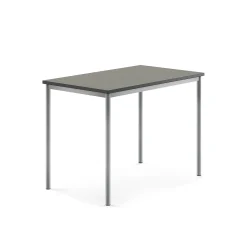 Pöytä SONITUS Ääntä vaimentava linoleumi, 1200x800x900 mm, tummanharmaa, hopeanharmaa