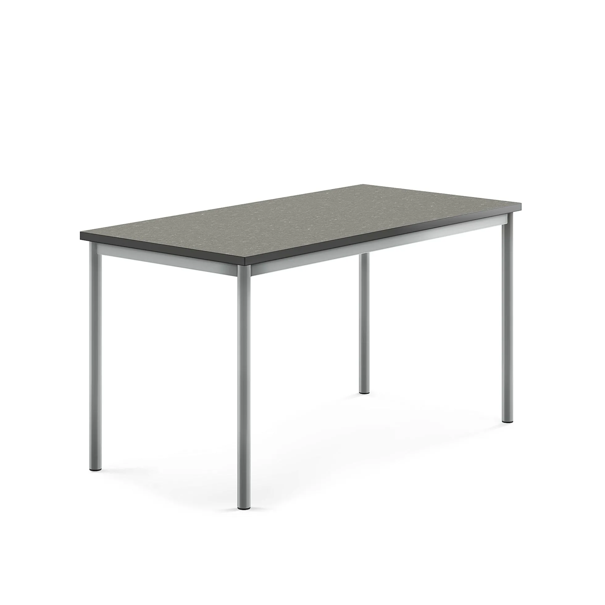 Pöytä SONITUS Ääntä vaimentava linoleumi, 1400x700x720 mm, tummanharmaa, hopeanharmaa