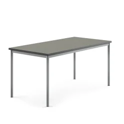 Pöytä SONITUS Ääntä vaimentava linoleumi, 1600x800x720 mm, tummanharmaa, hopeanharmaa