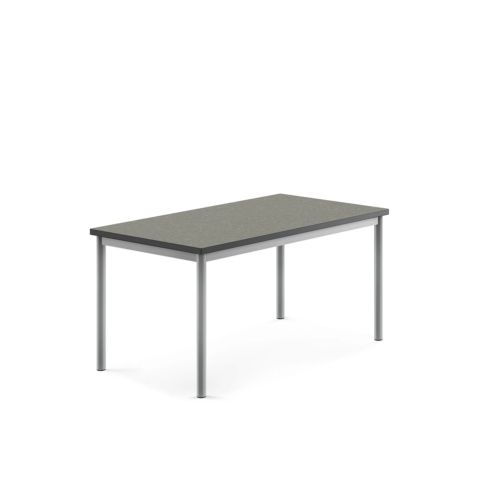 Pöytä SONITUS Ääntä vaimentava linoleumi, 1200x700x600 mm, tummanharmaa, hopeanharmaa