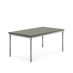 Pöytä SONITUS Ääntä vaimentava linoleumi, 1400x800x600 mm, tummanharmaa, hopeanharmaa
