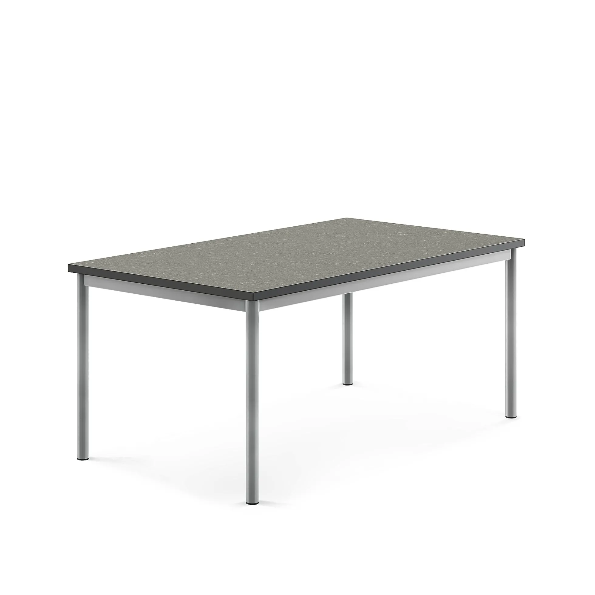 Pöytä SONITUS Ääntä vaimentava linoleumi, 1400x800x600 mm, tummanharmaa, hopeanharmaa