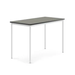 Pöytä SONITUS Ääntä vaimentava linoleumi, 1400x700x900 mm, tummanharmaa, valkoinen