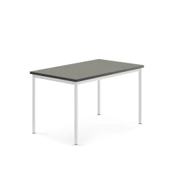 Pöytä SONITUS Ääntä vaimentava linoleumi, 1200x800x720 mm, tummanharmaa, valkoinen