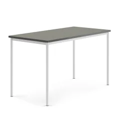Pöytä SONITUS Ääntä vaimentava linoleumi, 1600x800x900 mm, tummanharmaa, valkoinen