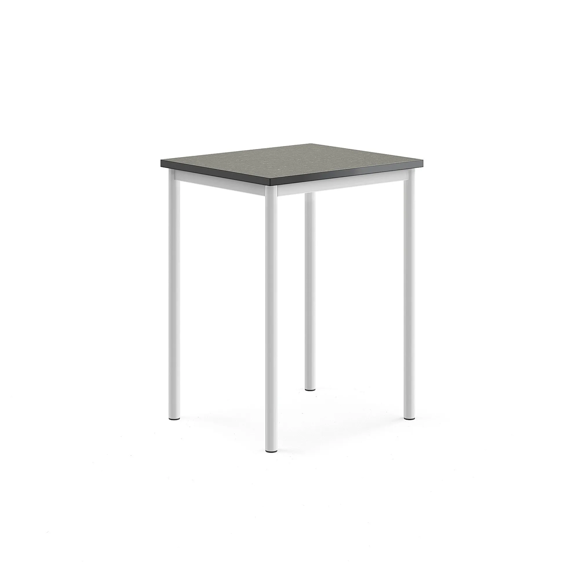 Pöytä SONITUS Ääntä vaimentava linoleumi, 700x600x900 mm, tummanharmaa, valkoinen