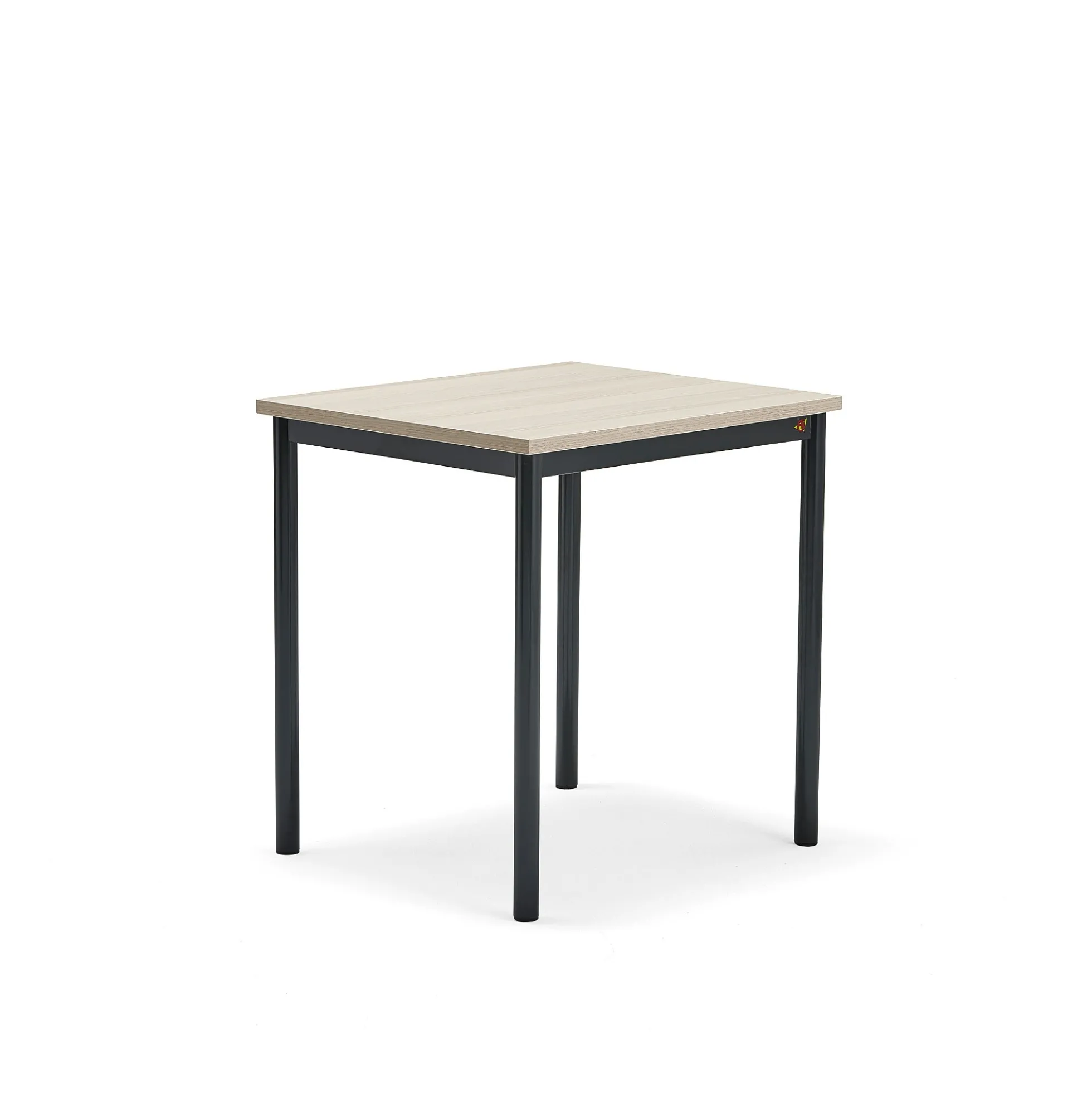 Pöytä SONITUS PLUS 700x600x720 mm, korkeapainelaminaatti HPL, saarni, antrasiitinharmaa