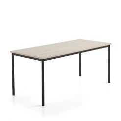 Pöytä SONITUS PLUS 1800x800x760 mm, korkeapainelaminaatti HPL, saarni, antrasiitinharmaa