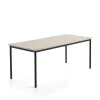 Pöytä SONITUS PLUS 1800x800x720 mm, korkeapainelaminaatti HPL, saarni, antrasiitinharmaa