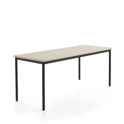 Pöytä SONITUS PLUS 1800x700x760 mm, korkeapainelaminaatti HPL, saarni, antrasiitinharmaa