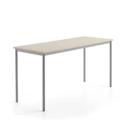 Pöytä SONITUS PLUS 1800x700x900 mm, korkeapainelaminaatti HPL, saarni, hopeanharmaa