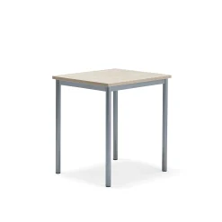 Pöytä SONITUS PLUS 700x600x760 mm, korkeapainelaminaatti HPL, saarni, hopeanharmaa