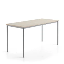 Pöytä SONITUS PLUS 1800x800x900 mm, korkeapainelaminaatti HPL, saarni, hopeanharmaa