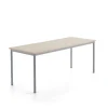 Pöytä SONITUS PLUS 1800x700x720 mm, korkeapainelaminaatti HPL, saarni, hopeanharmaa