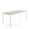 Pöytä SONITUS PLUS 1800x800x720 mm, korkeapainelaminaatti HPL, saarni, valkoinen