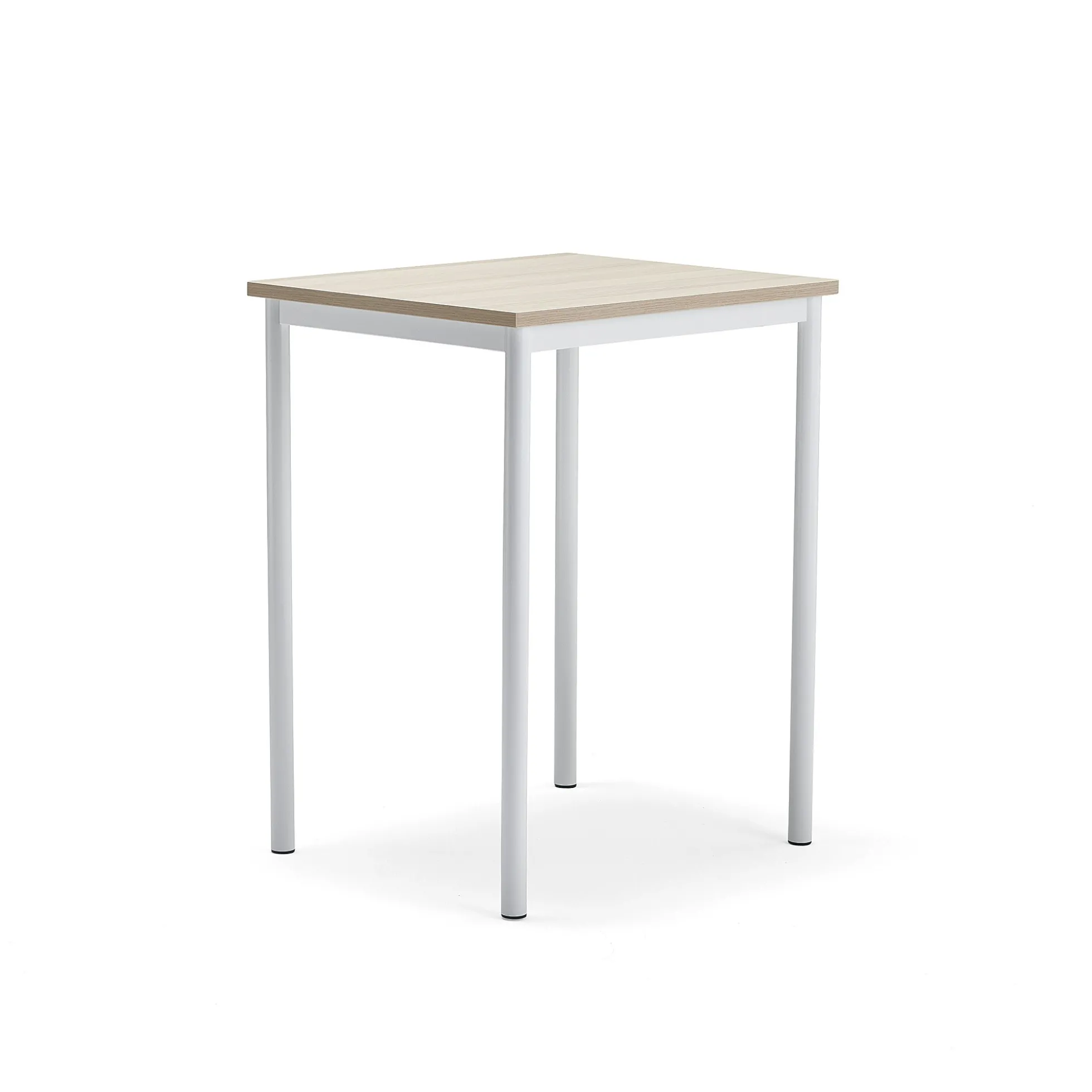 Pöytä SONITUS PLUS 700x600x900 mm, korkeapainelaminaatti HPL, saarni, valkoinen