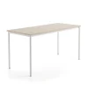 Pöytä SONITUS PLUS 1800x800x900 mm, korkeapainelaminaatti HPL, saarni, valkoinen