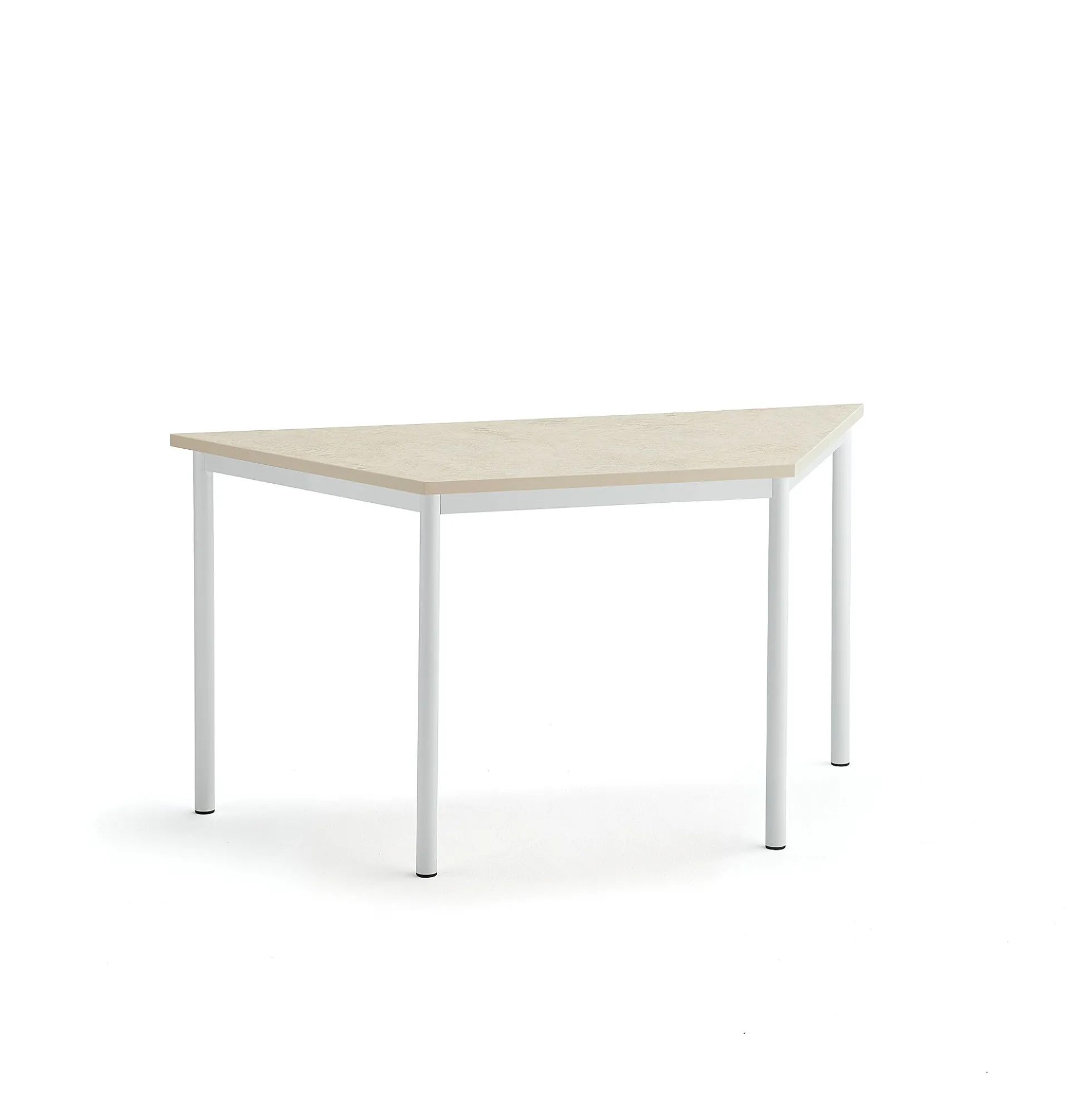 Pöytä SONITUS TRAPETS 1400x700x720 mm, beige linoleumi, valkoinen