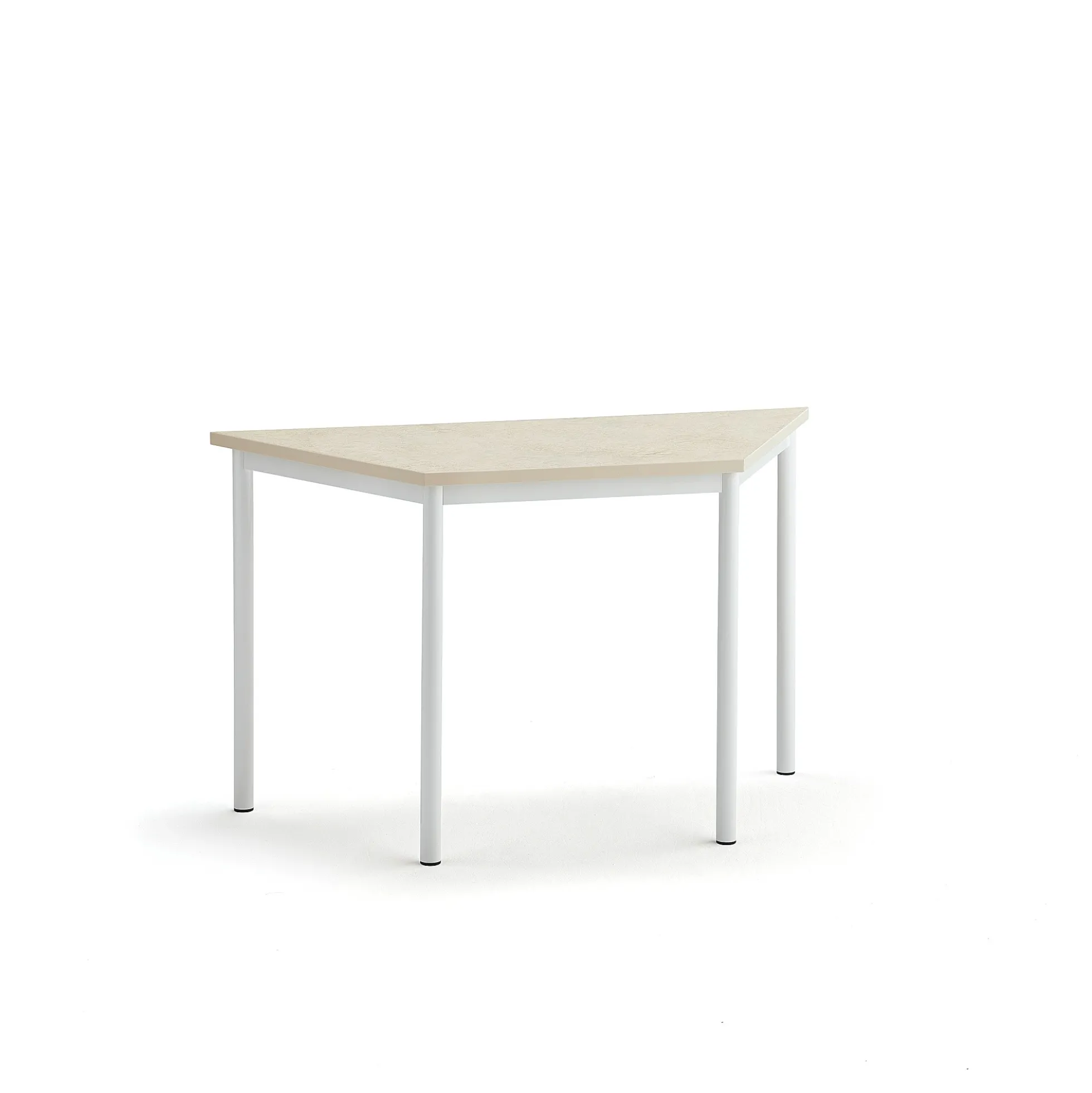 Pöytä SONITUS TRAPETS 1200x600x720 mm, beige linoleumi, valkoinen