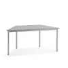 Pöytä SONITUS TRAPETS 1600x800x720 mm, harmaa linoleumi, hopeanharmaa