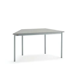 Pöytä SONITUS TRAPETS 1400x700x720 mm, harmaa linoleumi, hopeanharmaa