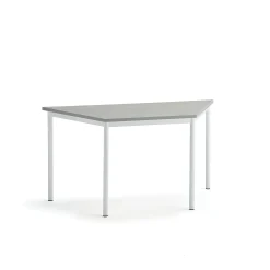 Pöytä SONITUS TRAPETS 1400x700x720 mm, harmaa linoleumi, valkoinen