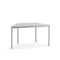 Pöytä SONITUS TRAPETS 1400x700x720 mm, korkeapainelaminaatti HPL, harmaa, hopeanharmaa
