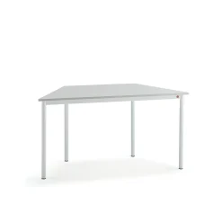 Pöytä SONITUS TRAPETS 1400x700x720 mm, korkeapainelaminaatti HPL, harmaa, valkoinen